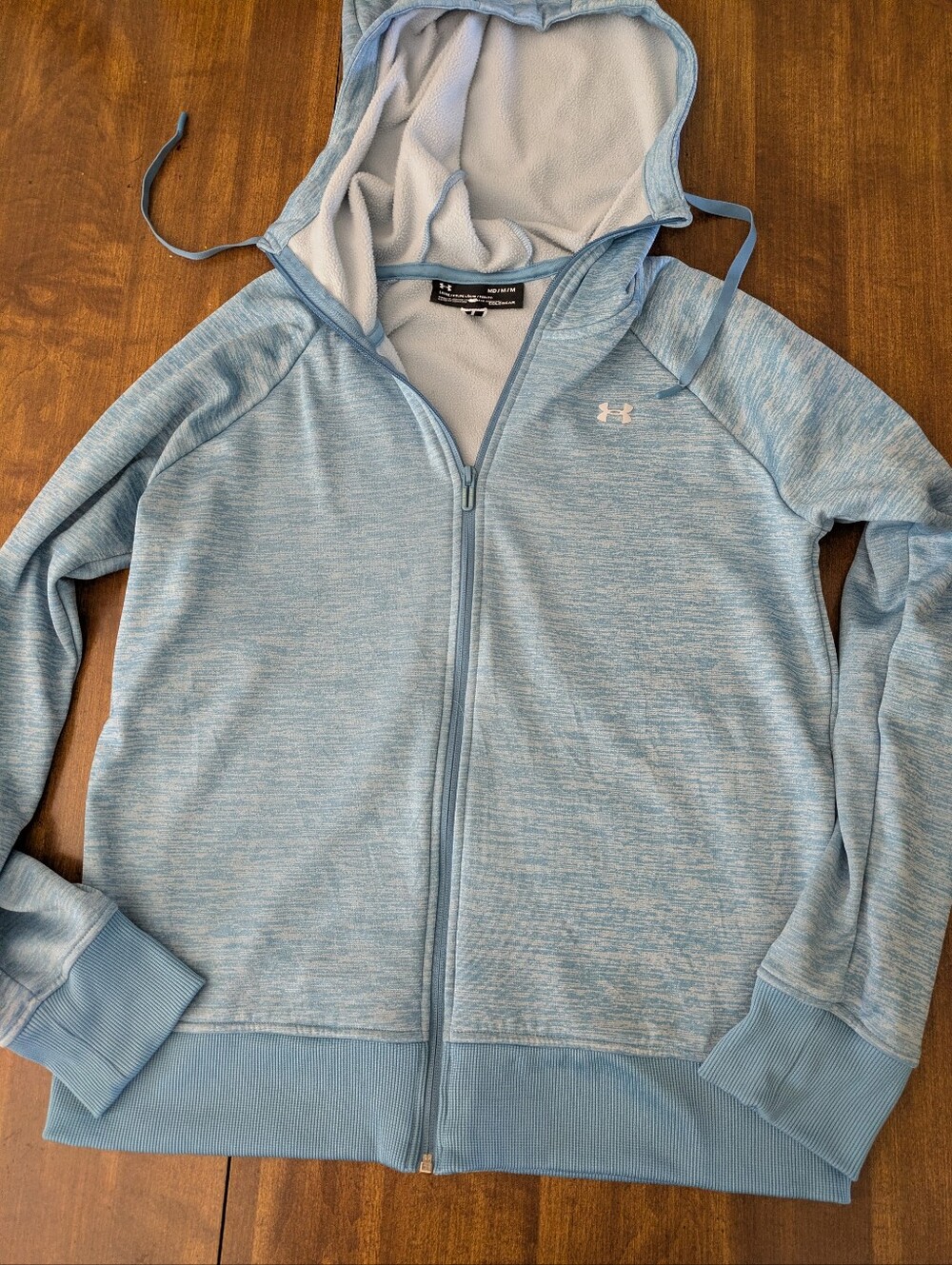 Under Armour Light Blue Loose Fit Full Zip Hoodie